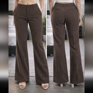 Express Flare/ Wide-Leg Pants Taupe Brown Color